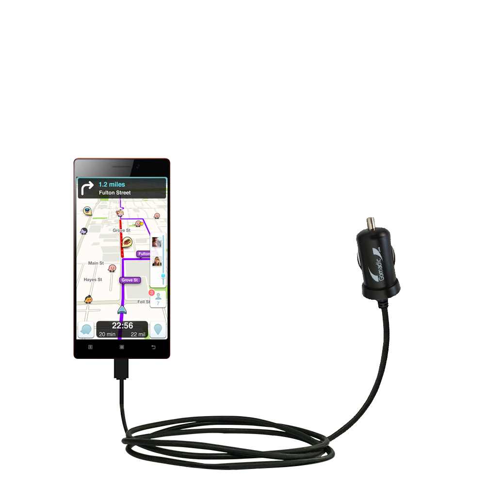 Mini Car Charger compatible with the Lenovo VIBE X2 Pro
