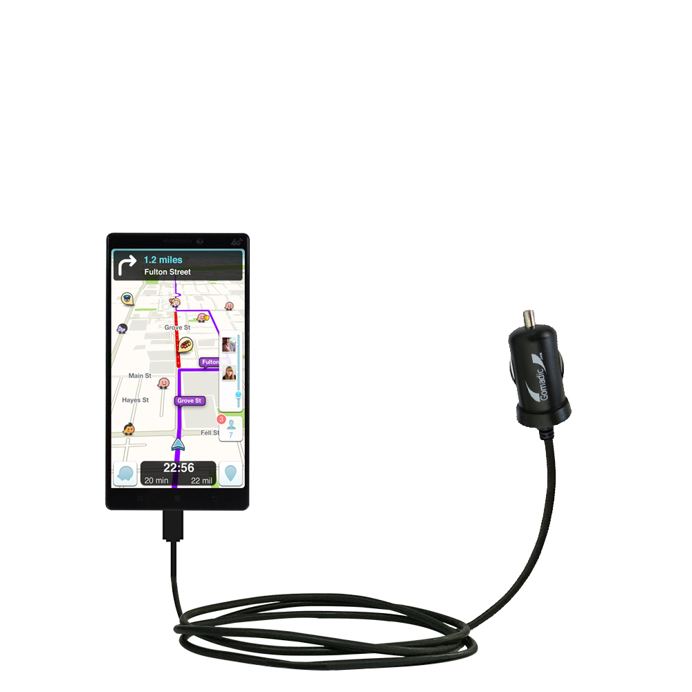 Mini Car Charger compatible with the Lenovo VIBE Z2