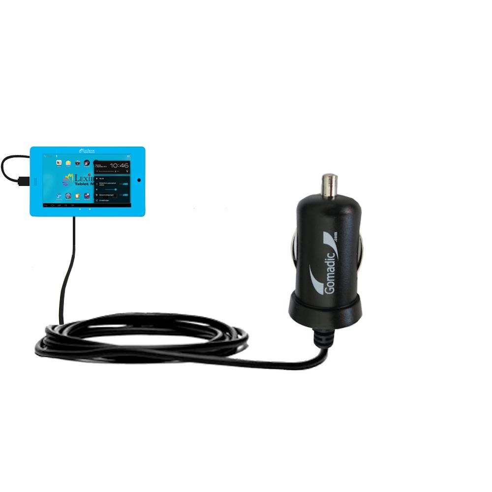 Mini Car Charger compatible with the Lexibook Tablet Master MFC155EN