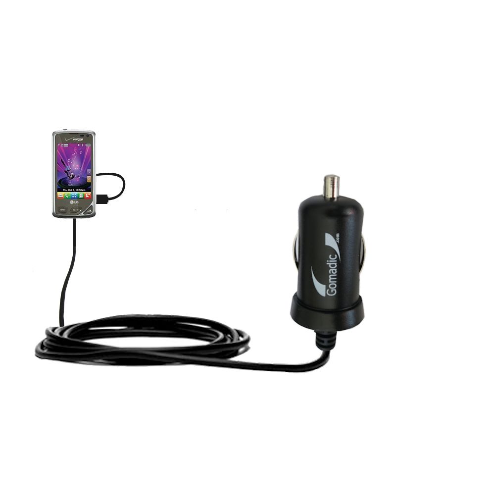 Mini Car Charger compatible with the LG Chocolate Touch VX8575