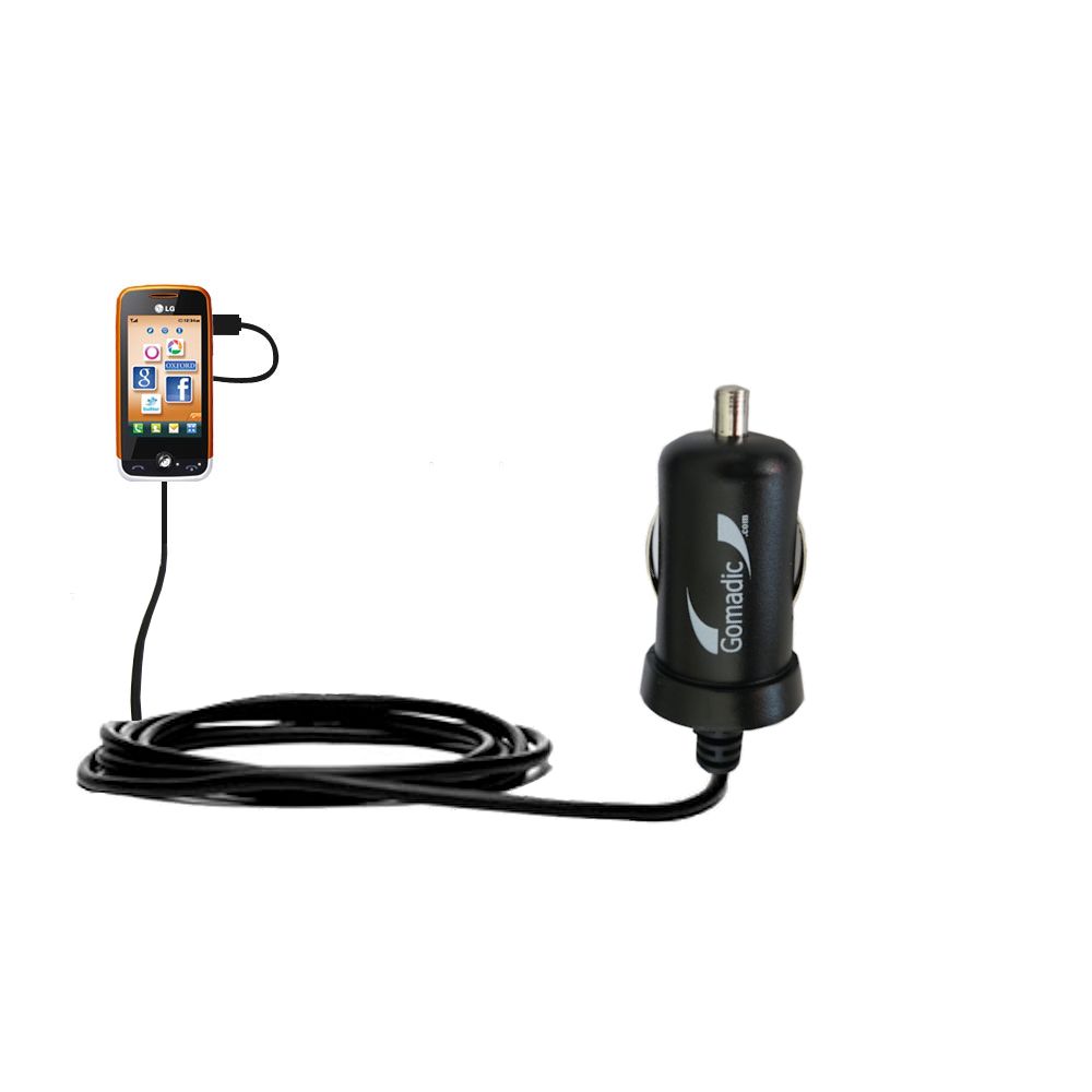 Mini Car Charger compatible with the LG Cookie Fresh (GS290)