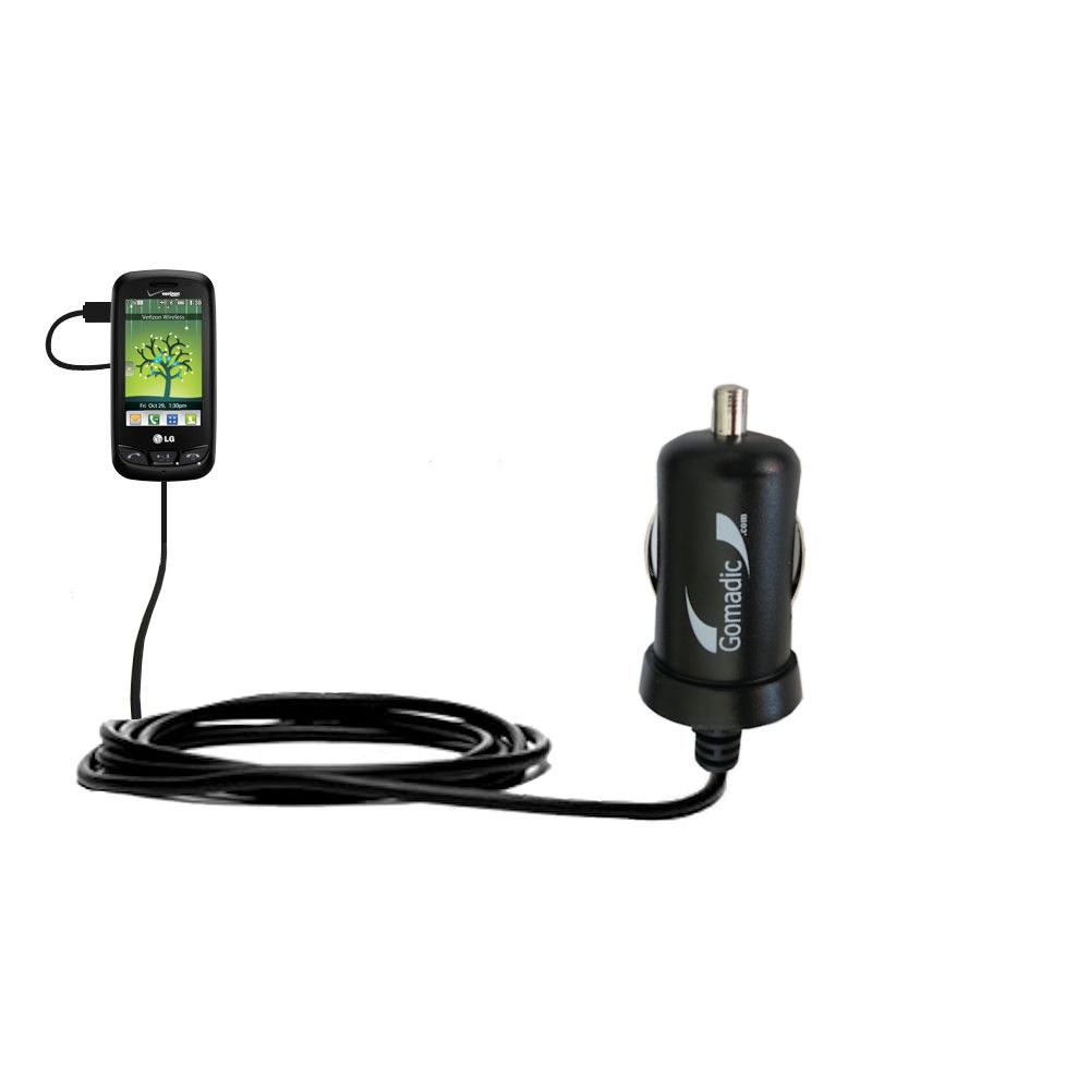 Mini Car Charger compatible with the LG Cosmos Touch