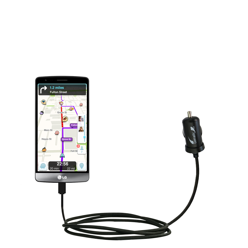 Mini Car Charger compatible with the LG G3 Stylus