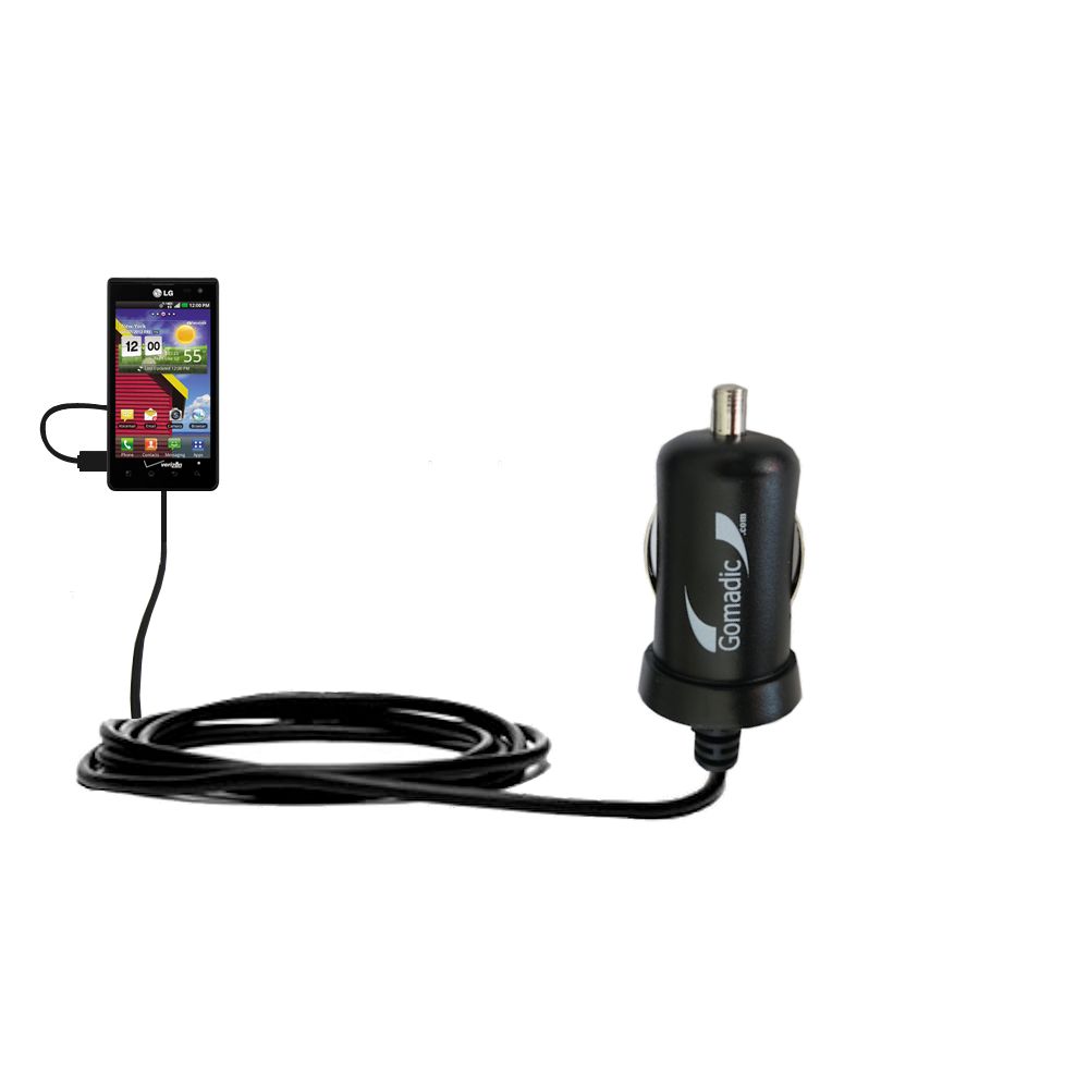 Mini Car Charger compatible with the LG Lucid 1 / 2 / 3