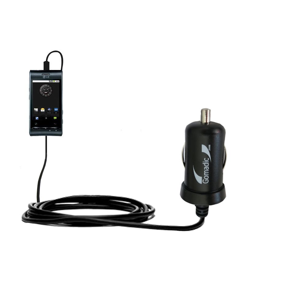 Mini Car Charger compatible with the LG Optimus Black