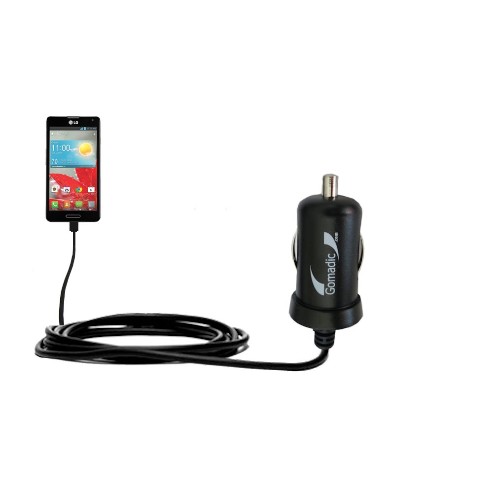 Mini Car Charger compatible with the LG Optimus F7
