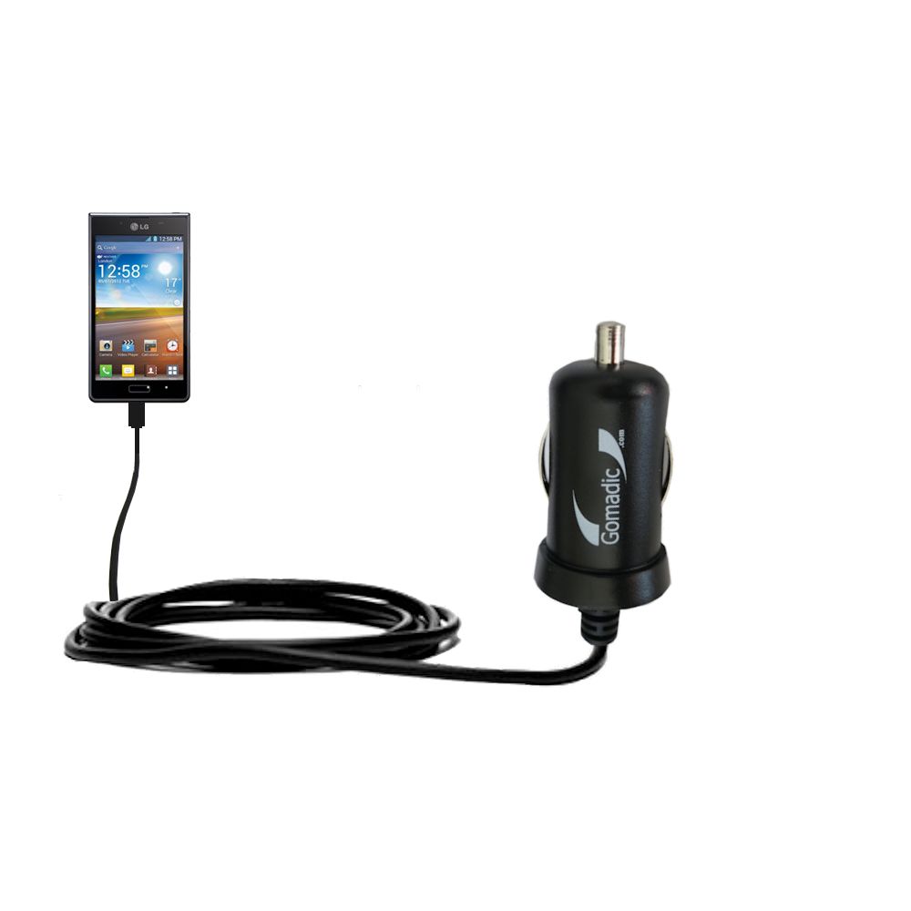 Mini Car Charger compatible with the LG Optimus L7
