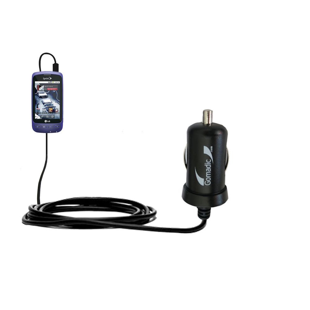 Mini Car Charger compatible with the LG Optimus S