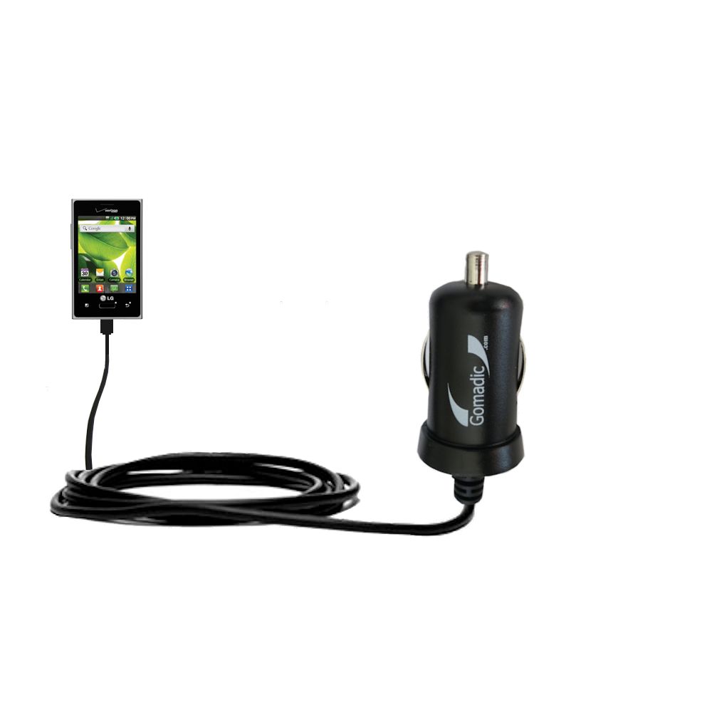 Mini Car Charger compatible with the LG Optimus Zone 1 / 2