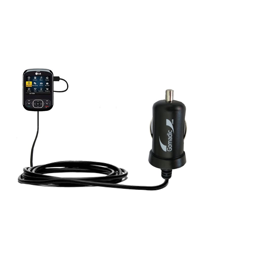 Mini Car Charger compatible with the LG Remarq LN240