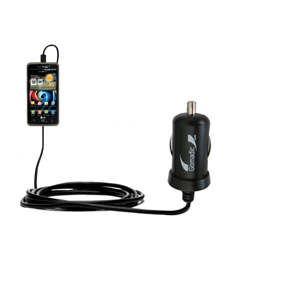 Mini Car Charger compatible with the LG Spectrum / VS920