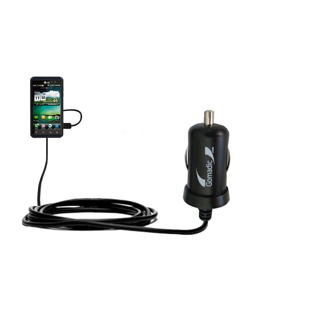 Mini Car Charger compatible with the LG Thrill 4G
