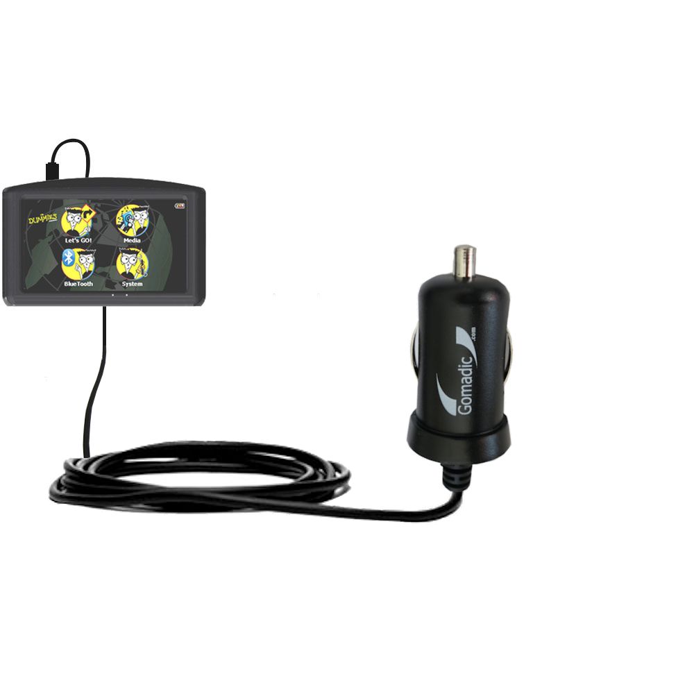 Mini Car Charger compatible with the Maylong FD-430 GPS For Dummies