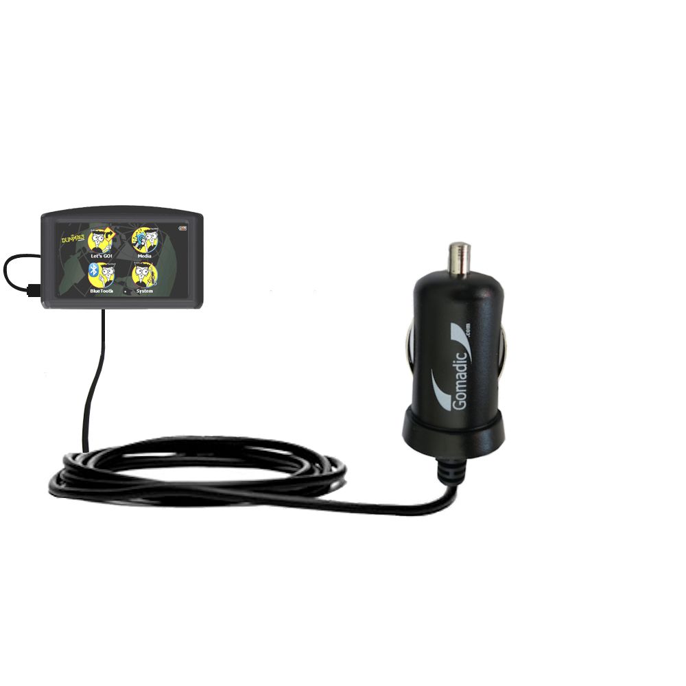 Mini Car Charger compatible with the Maylong FD-435 GPS For Dummies