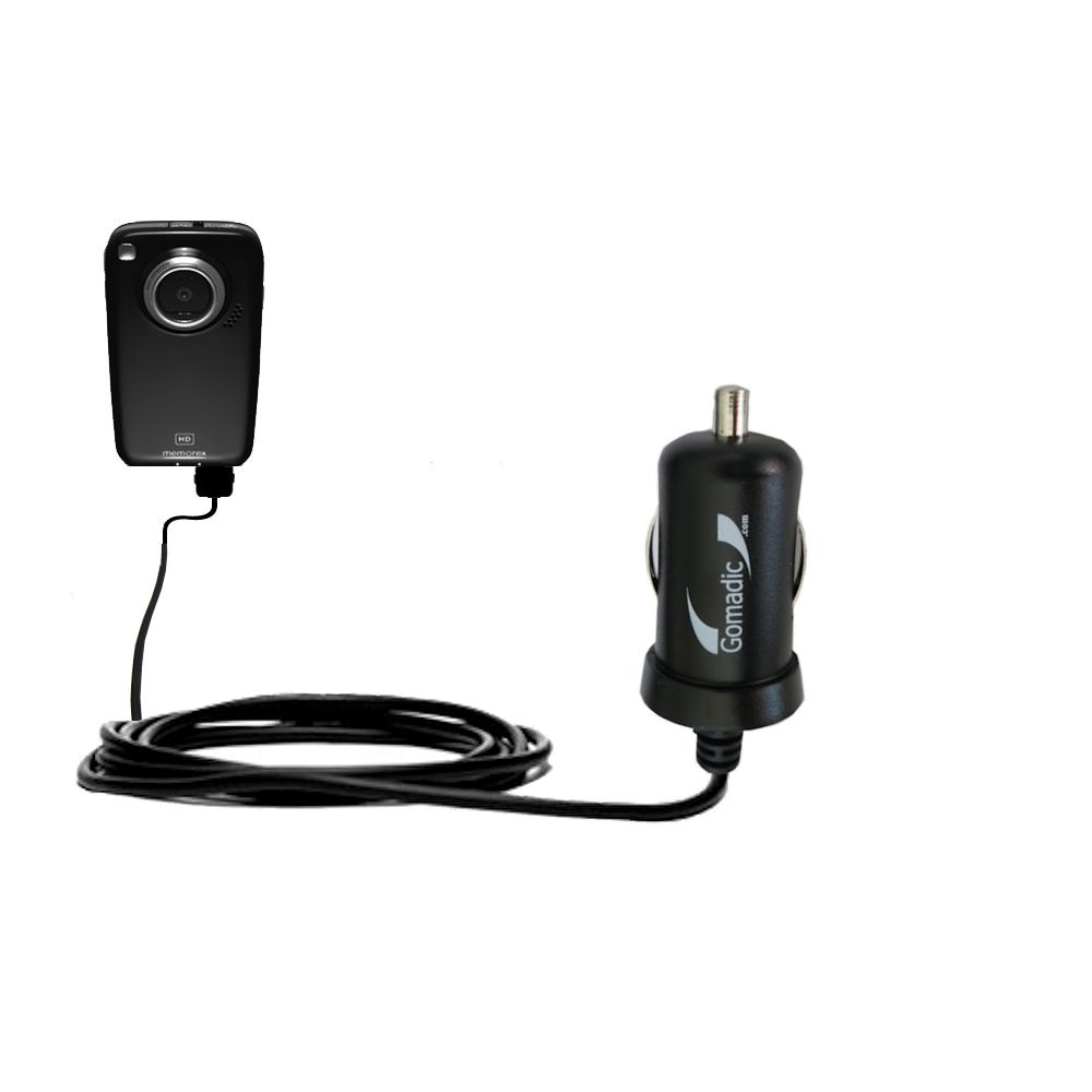 Mini Car Charger compatible with the Memorex MyVideo HD Camcorder