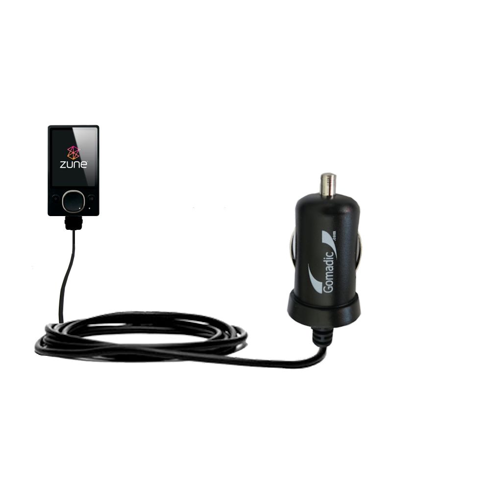 Mini Car Charger compatible with the Microsoft Zune 8 / 12