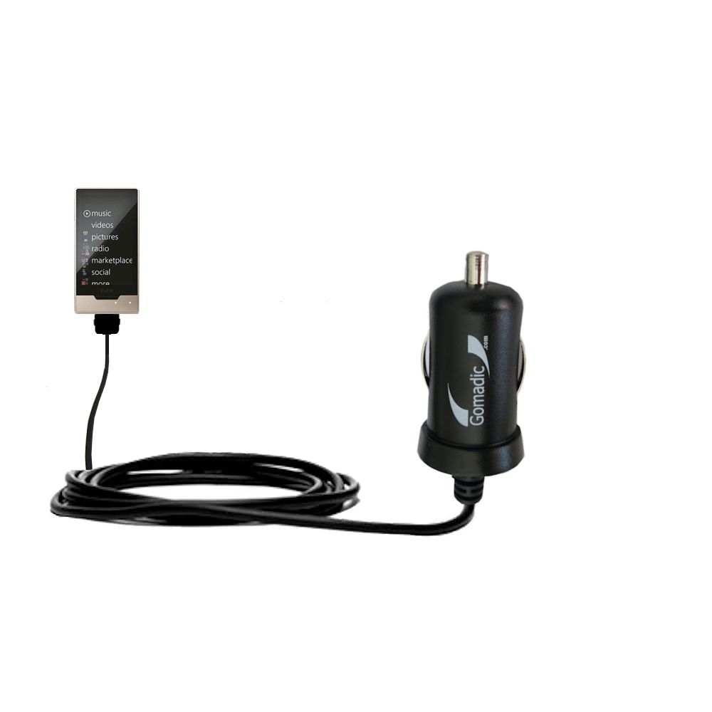 Mini Car Charger compatible with the Microsoft Zune HD