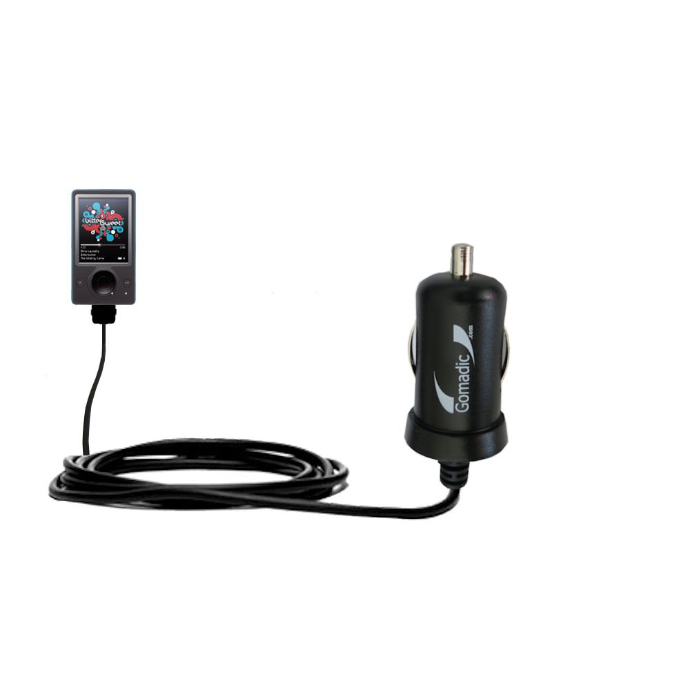 Mini Car Charger compatible with the Microsoft Zune (1st Generation)