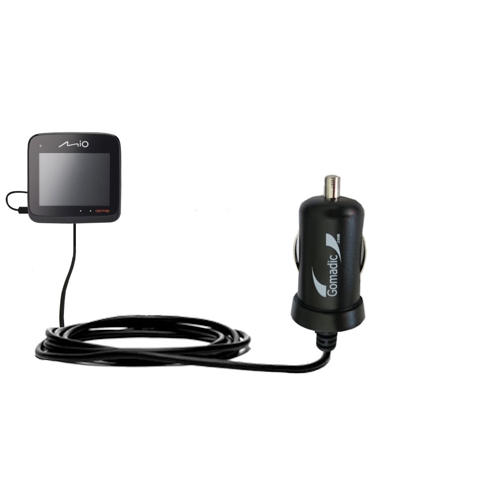Mini Car Charger compatible with the Mio MiVue 528 / 538 / 568 Touch