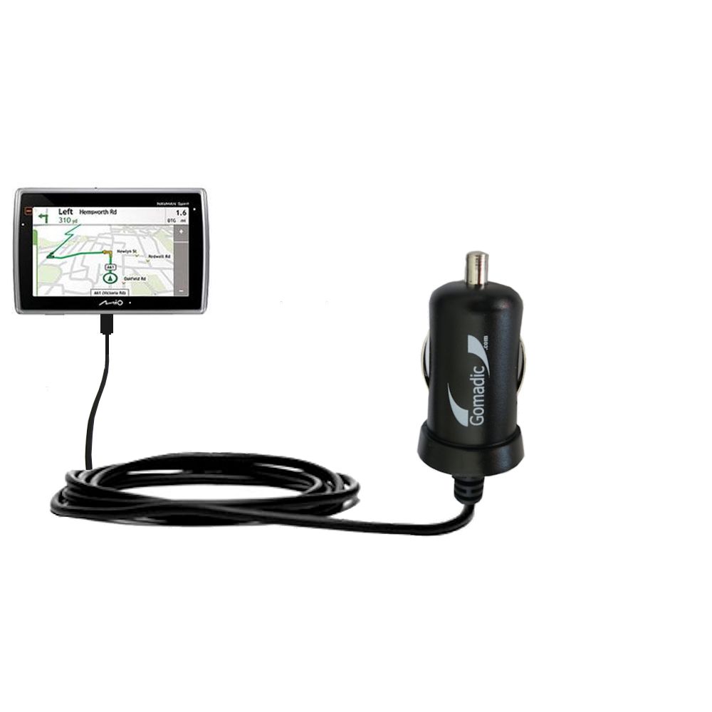 Mini Car Charger compatible with the Mio C310