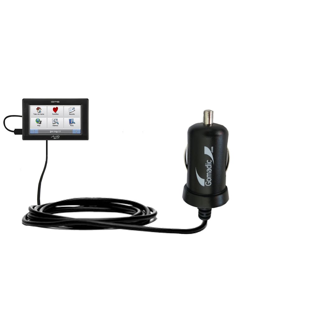 Mini Car Charger compatible with the Mio C325