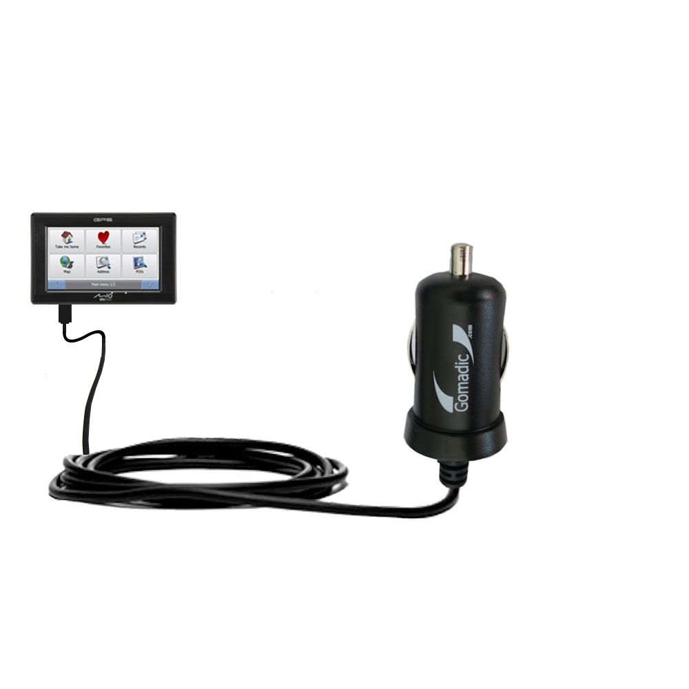 Mini Car Charger compatible with the Mio C720t