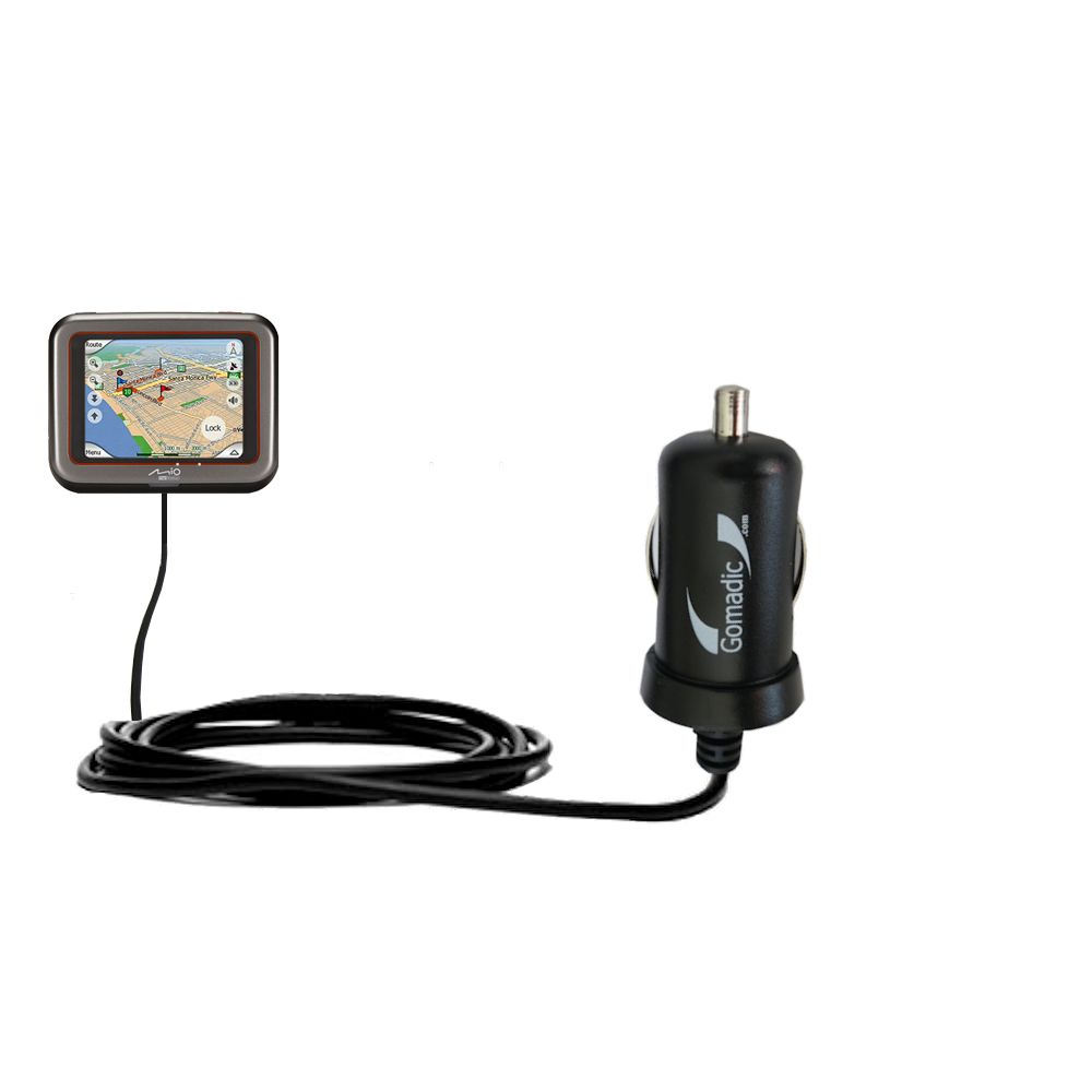 Mini Car Charger compatible with the Mio DigiWalker C210 C220