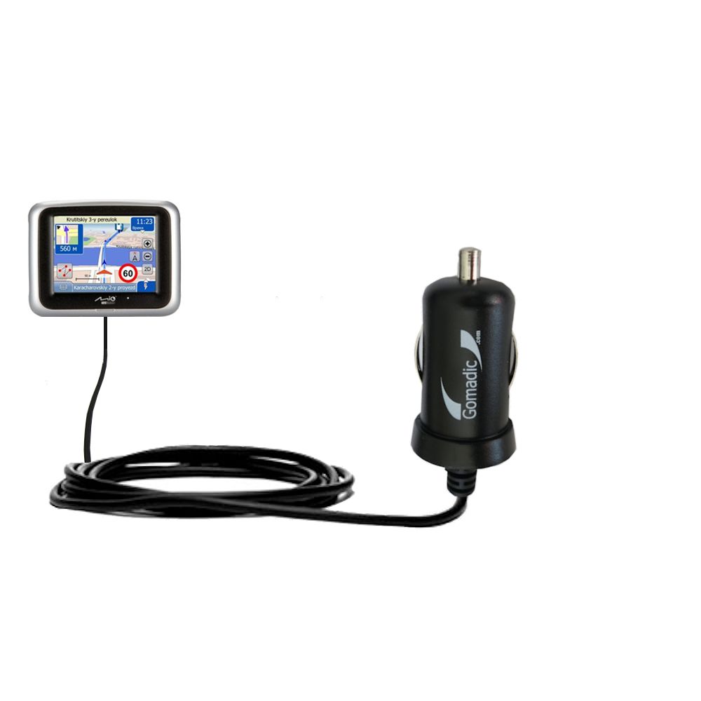 Mini Car Charger compatible with the Mio DigiWalker C250