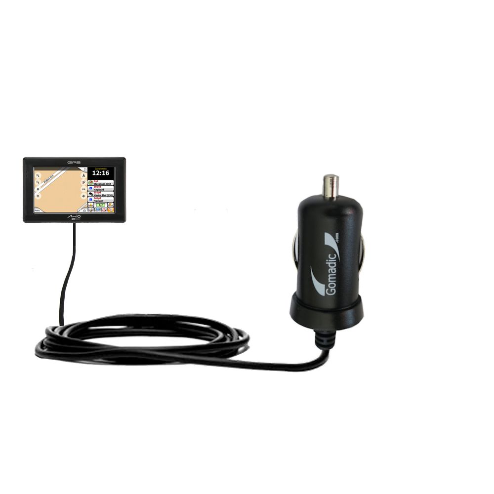 Mini Car Charger compatible with the Mio DigiWalker C520