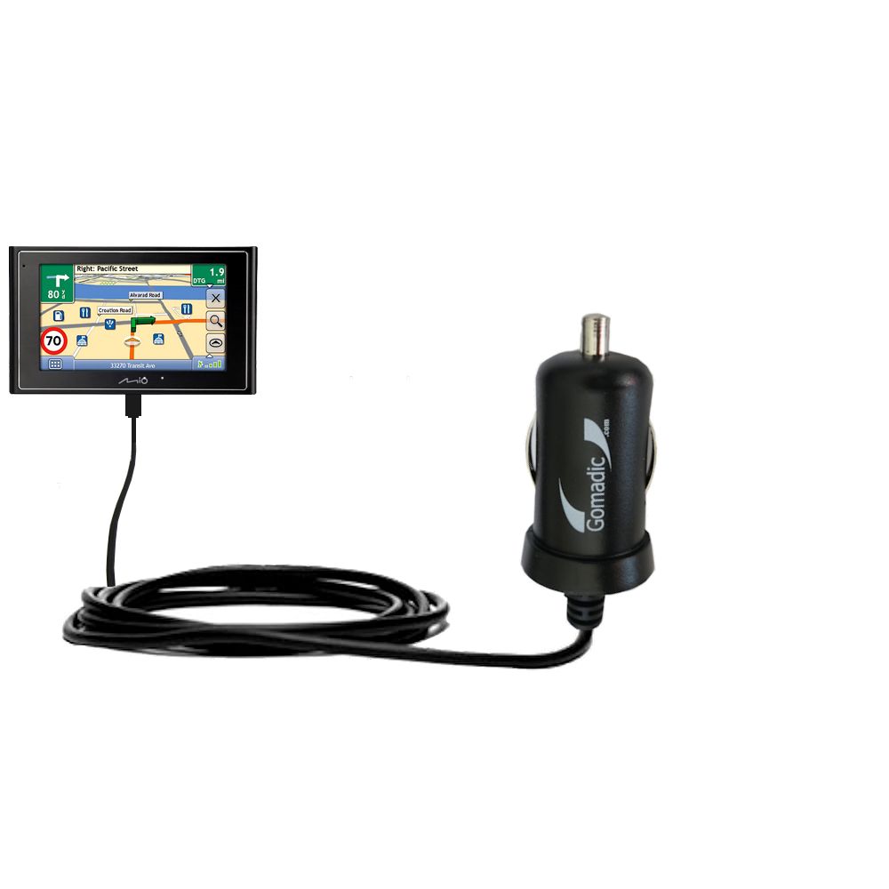 Mini Car Charger compatible with the Mio Moov 300