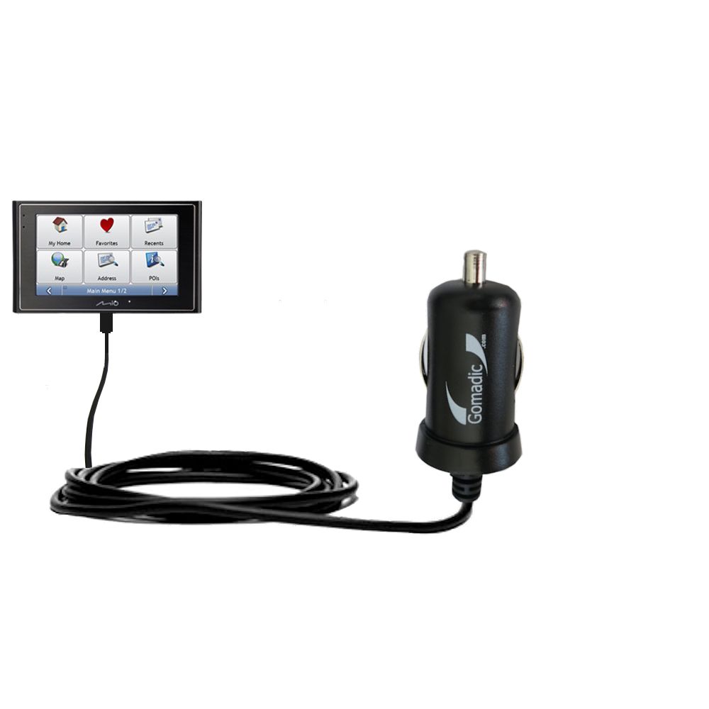 Mini Car Charger compatible with the Mio Moov 370