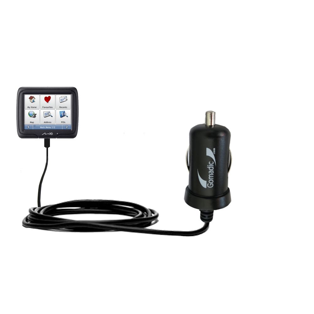 Mini Car Charger compatible with the Mio Moov M301