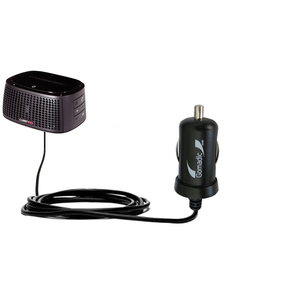 Mini Car Charger compatible with the Monster ClarityHD BT100