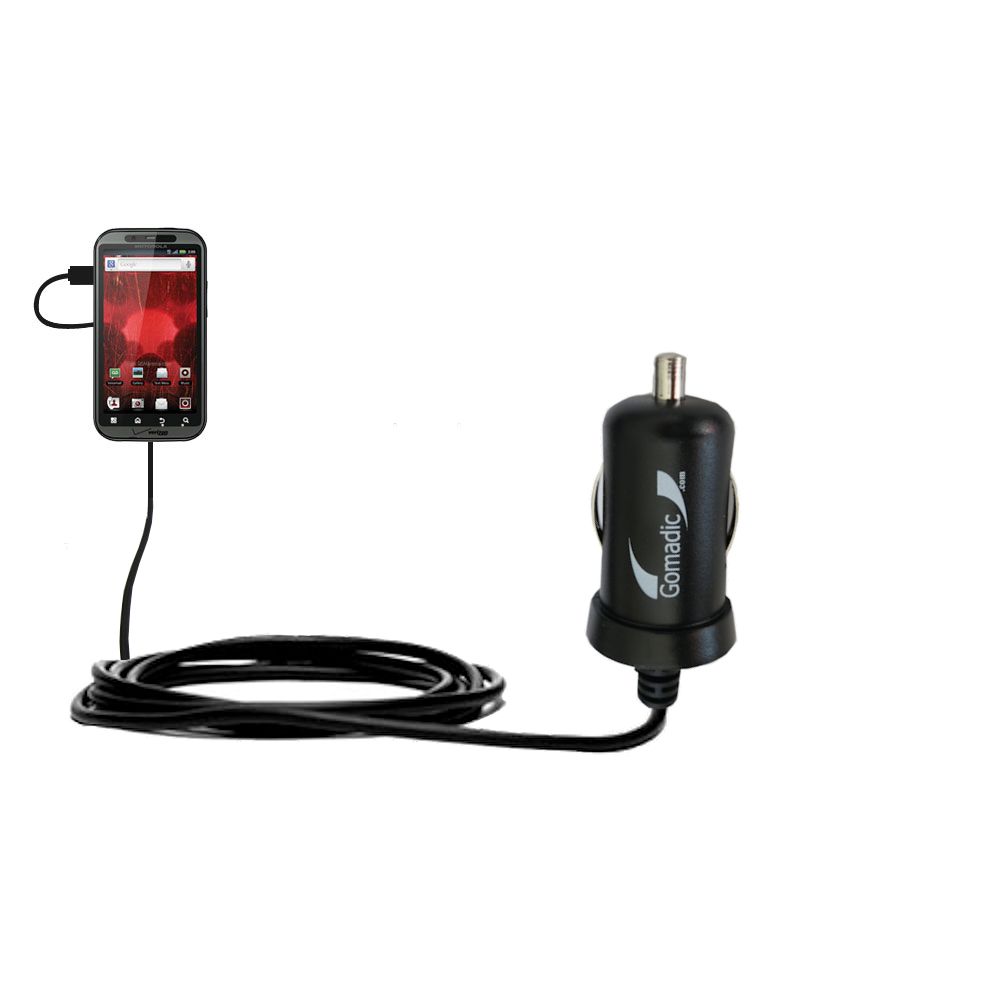 Mini Car Charger compatible with the Motorola DROID Bionic