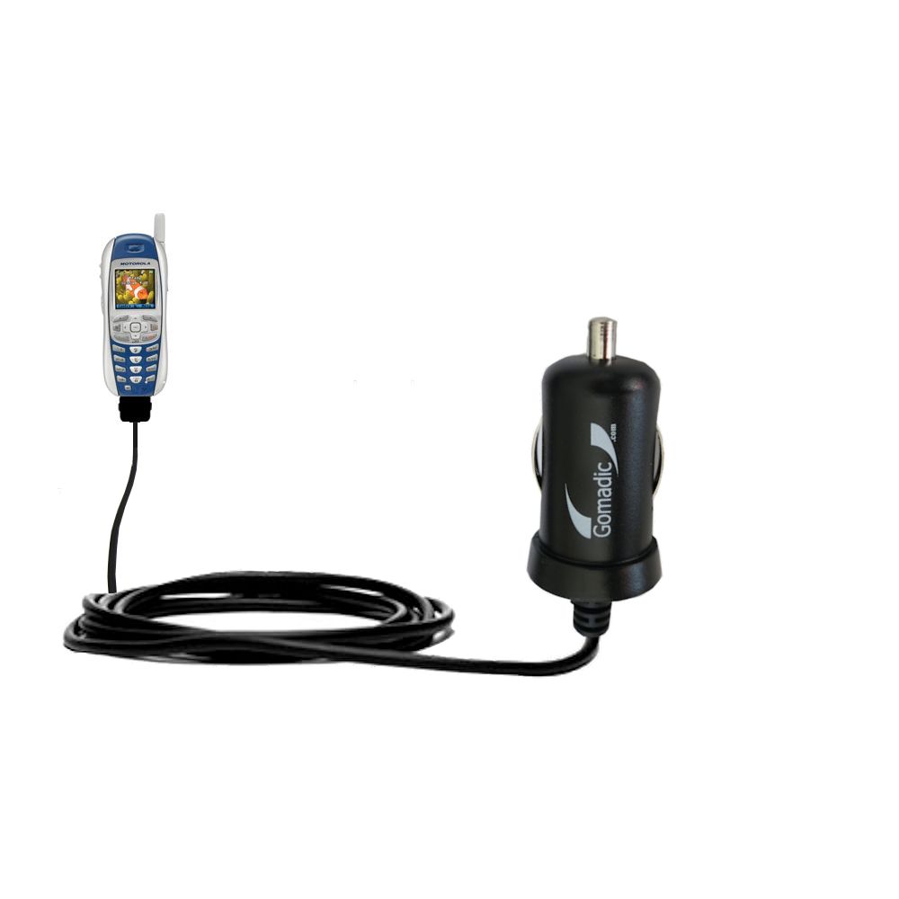 Gomadic Intelligent Compact Car / Auto DC Charger suitable for the Motorola i265 - 2A / 10W with Gomadic TipExchange Technology