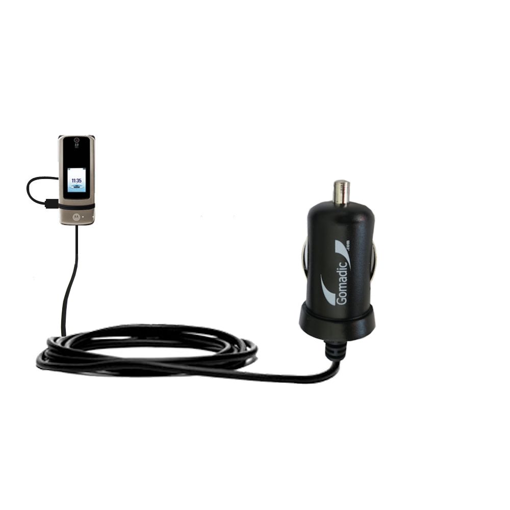 Mini Car Charger compatible with the Motorola KRZR K3
