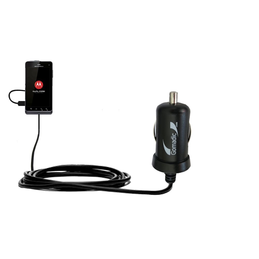 Mini Car Charger compatible with the Motorola MILESTONE 3