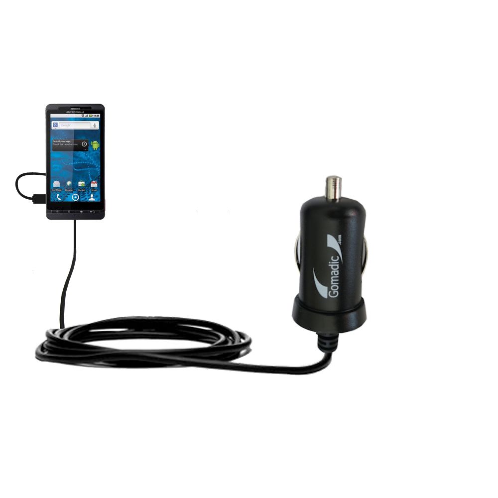 Mini Car Charger compatible with the Motorola Milestone X