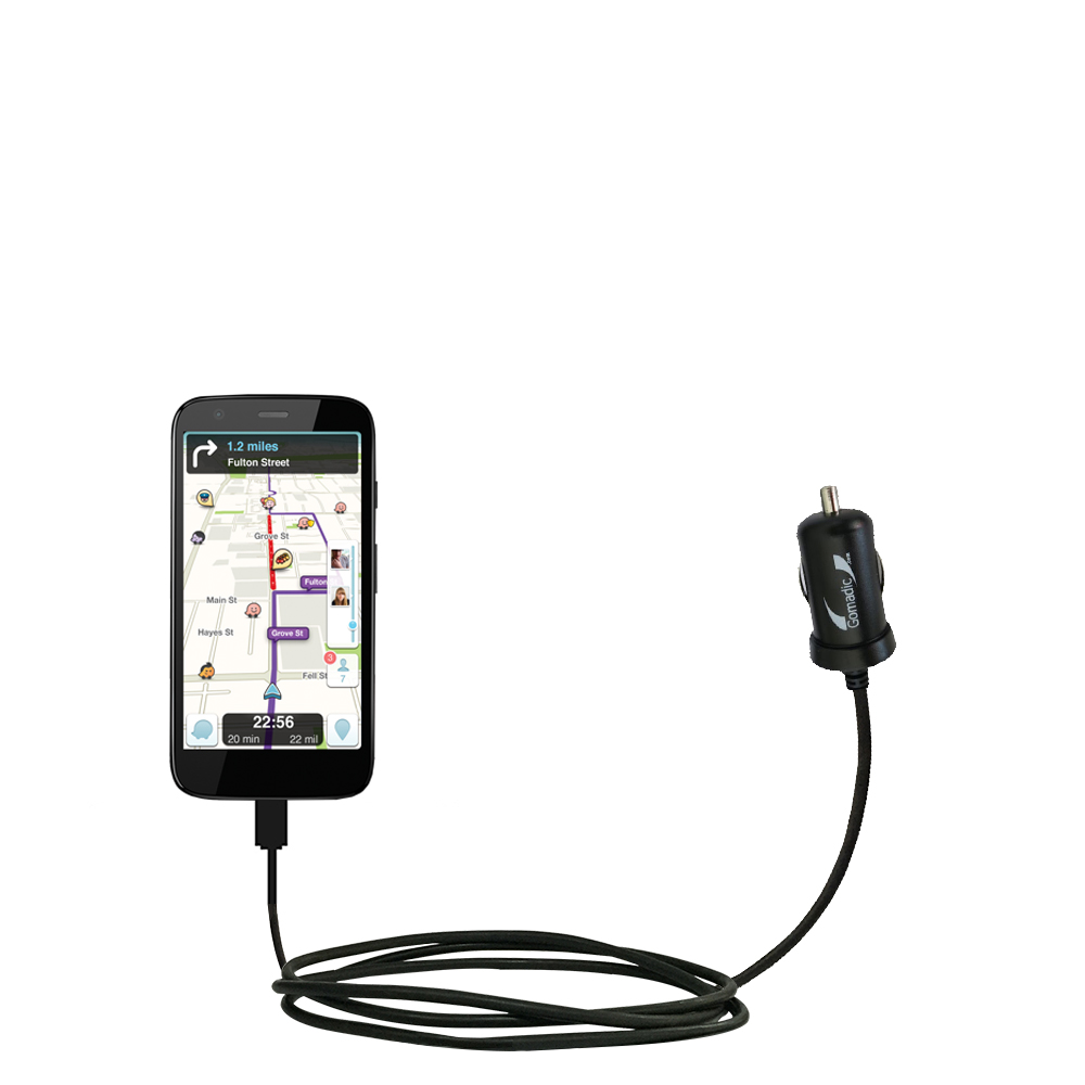 Mini Car Charger compatible with the Motorola Moto G