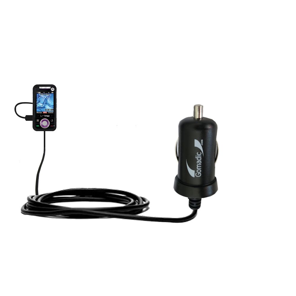 Mini Car Charger compatible with the Motorola Rival A455