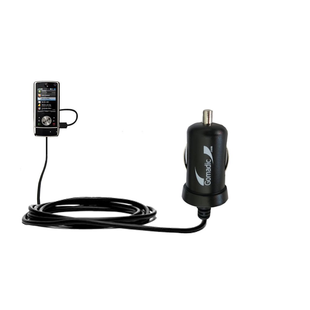 Gomadic Intelligent Compact Car / Auto DC Charger suitable for the Motorola Z10 - 2A / 10W power at half the size. Uses Gomadic TipExchange Technology