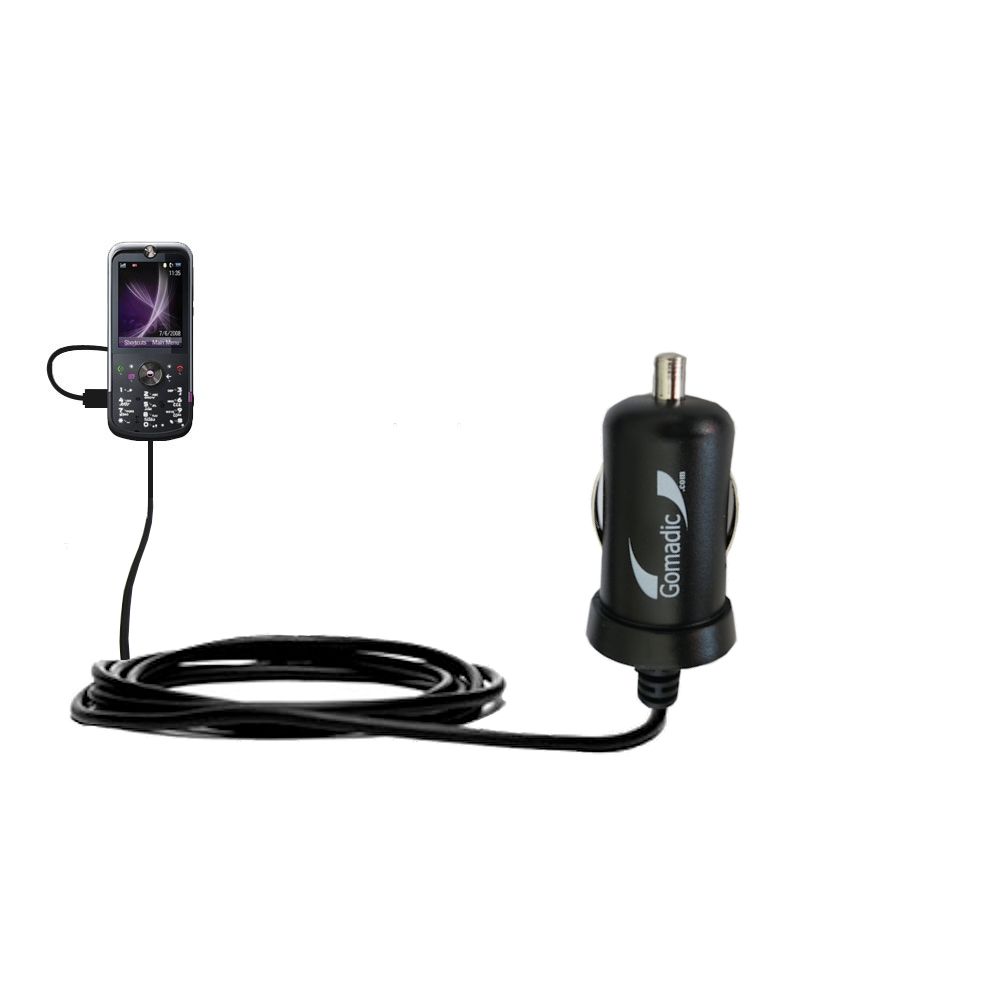 Gomadic Intelligent Compact Car / Auto DC Charger suitable for the Motorola ZN5 - 2A / 10W power at half the size. Uses Gomadic TipExchange Technology