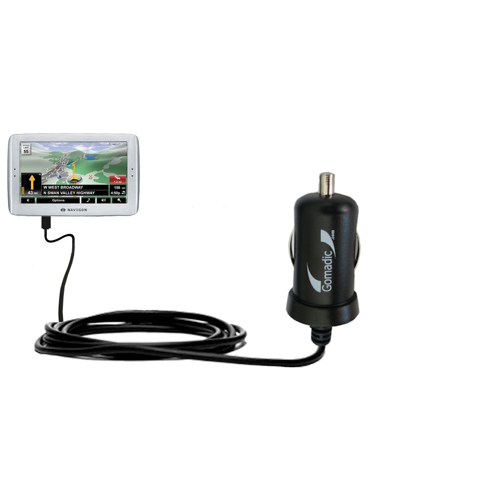 Mini Car Charger compatible with the Navigon 8100T