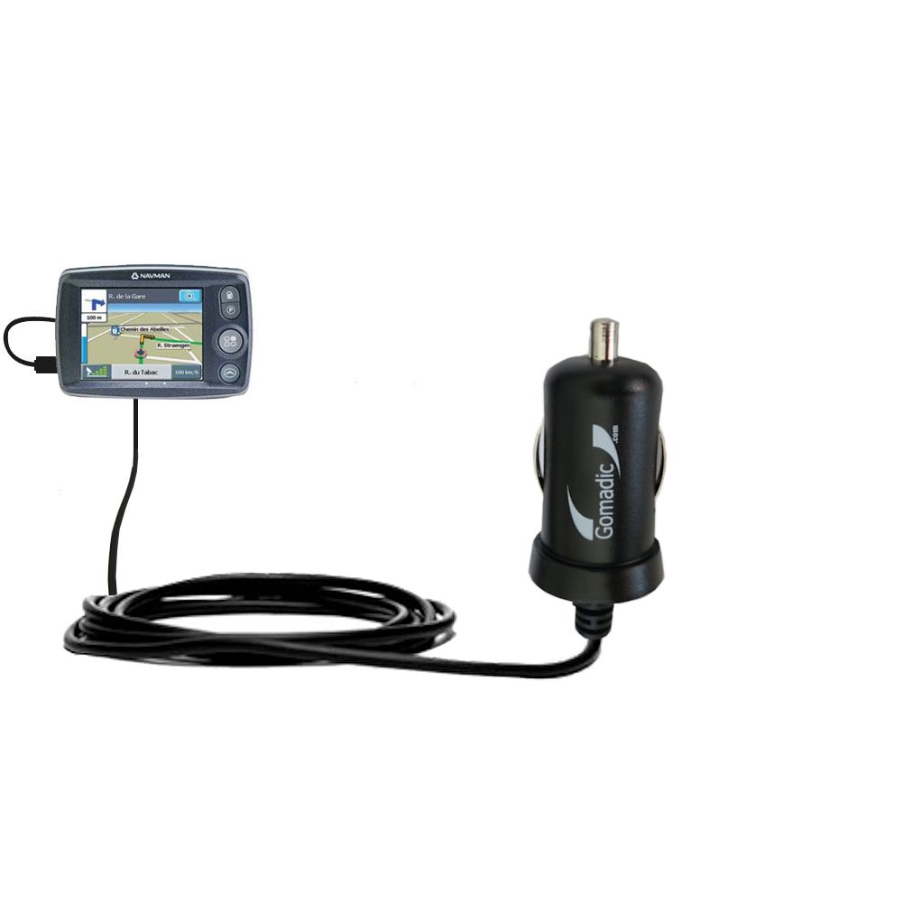 Mini Car Charger compatible with the Navman F40 Europe
