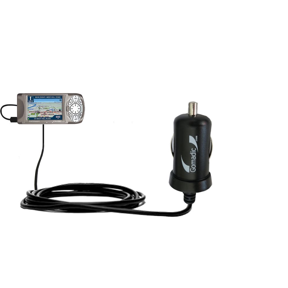 Mini Car Charger compatible with the Navman iCN 650