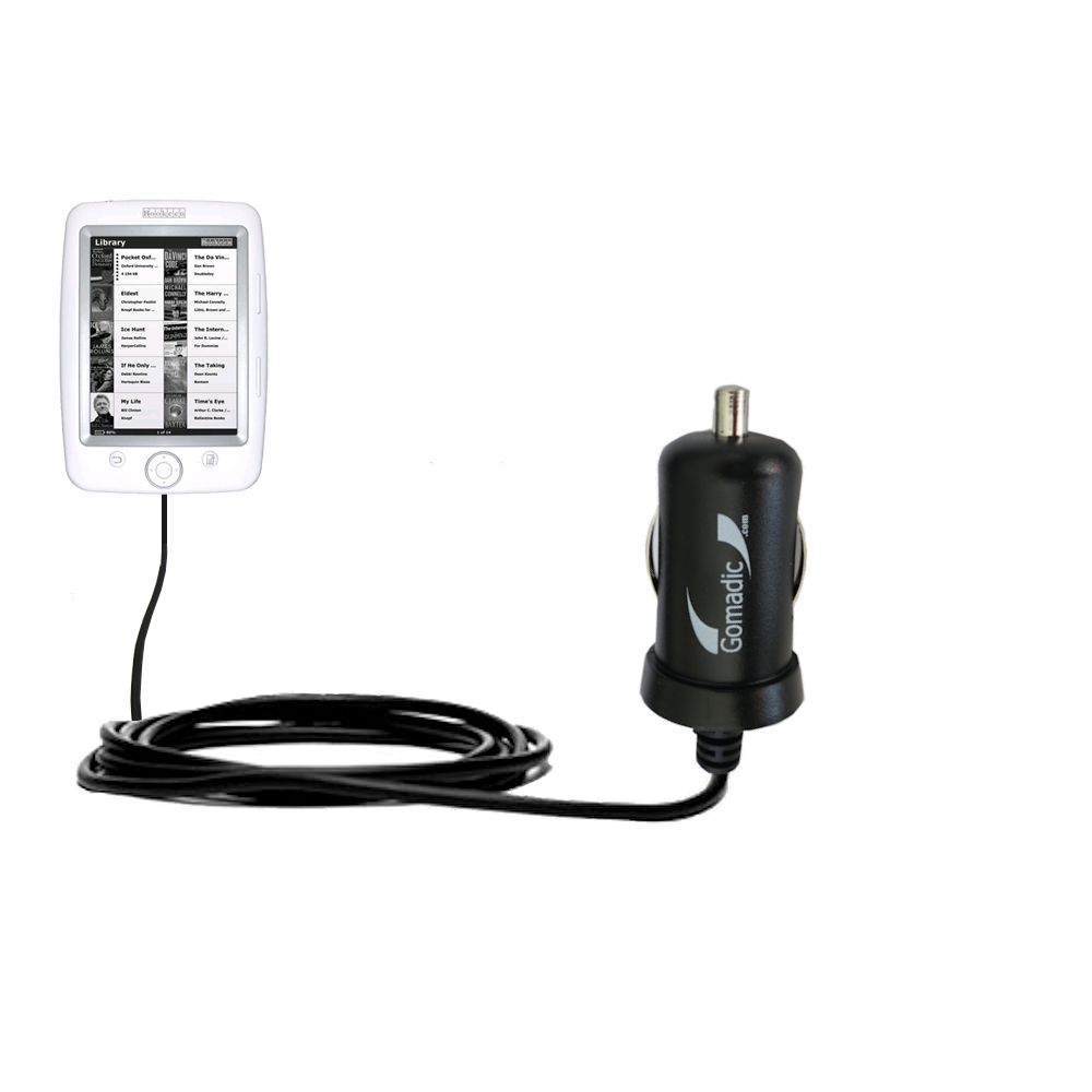 Mini Car Charger compatible with the Netronix Bookeen Cybook Odyssey