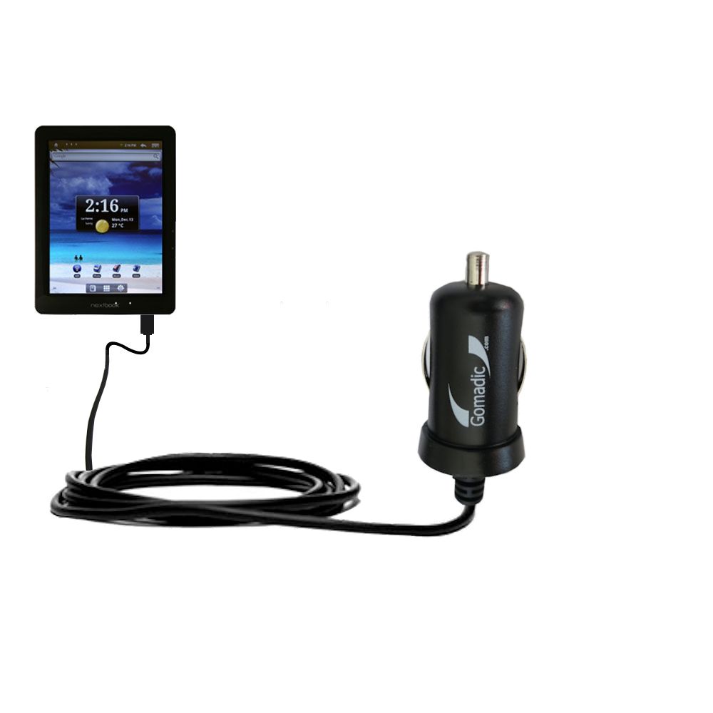 Mini Car Charger compatible with the Nextbook Next3 Netbook 3