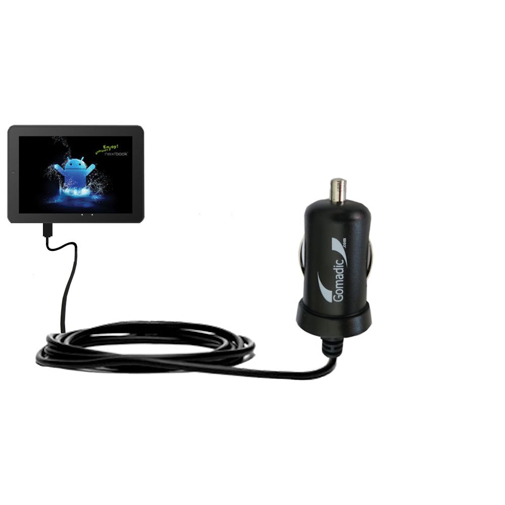 Mini Car Charger compatible with the Nextbook Premium 8SE Next8P12