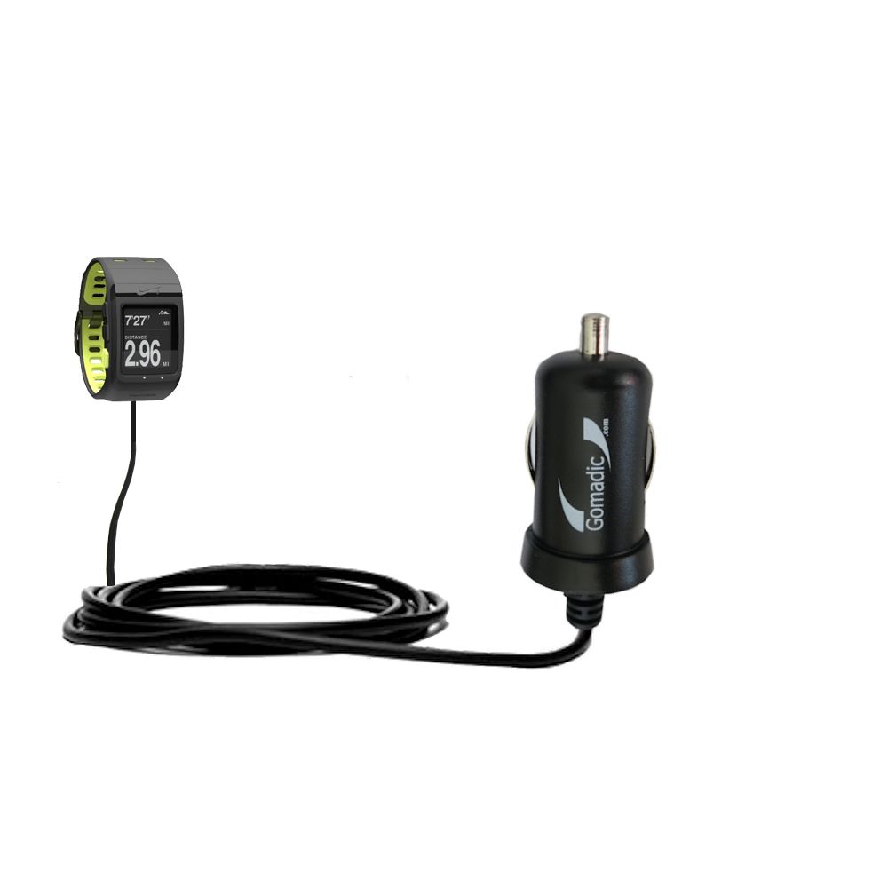 Mini Car Charger compatible with the Nike SportWatch GPS
