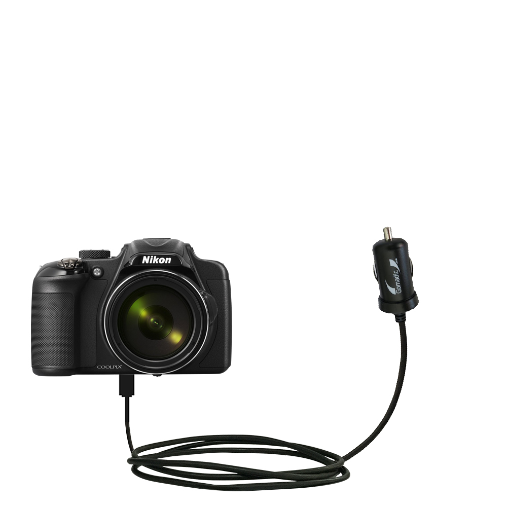 Mini Car Charger compatible with the Nikon Coolpix P600